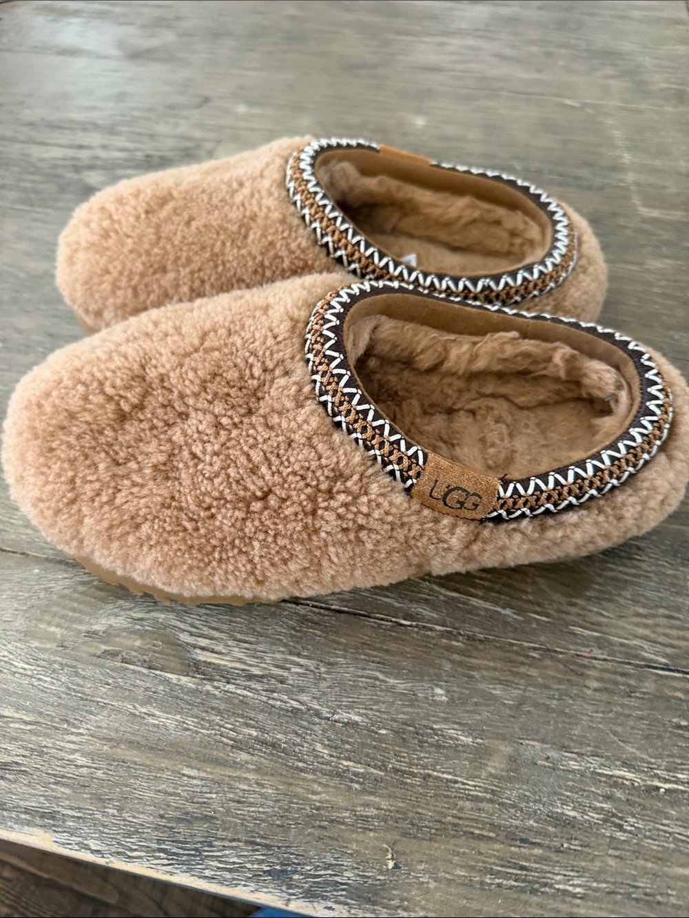 UGG Chestnut Shearling Slip-On Slippers